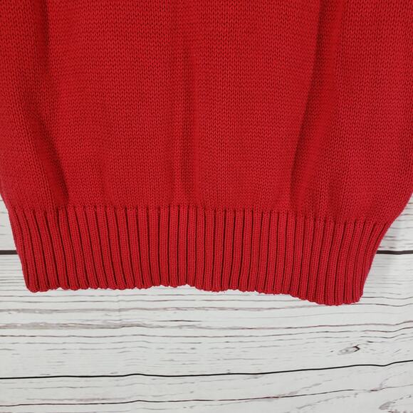 Ralph Lauren Red Knit 100%Cotton Golf Sweater Vest Size Large - Picture 11 of 12